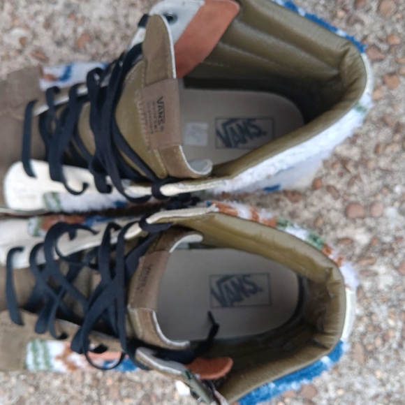 Vans Men's High-Top Sneakers - Brown, Cream, and Black - Picture 5 of 13